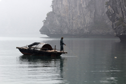 Fischer in der Ha Long Bucht